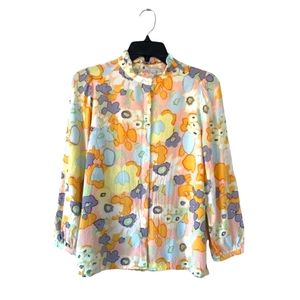 LOFT spring watercolor blouse